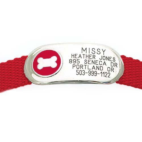 Jewelry Collar Tag - Bone, - Lucky Pet